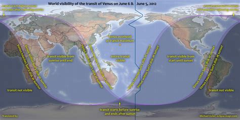 Venus transit map