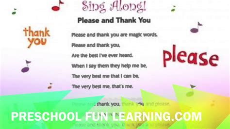 Please and Thank You Song Preschool Fun Learning Music - YouTube