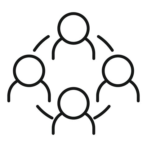 Team meeting icon outline vector. Speak think 15157718 Vector Art at Vecteezy