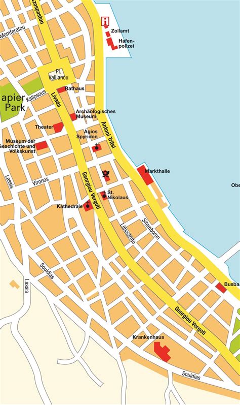 Mappa Argostoli, Grecia. Mappe e itenerari da hot-maps.