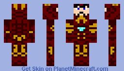 tony stark armor Minecraft Skin