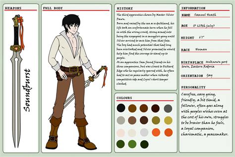 Samuel character sheet by ApplewoodArt on DeviantArt