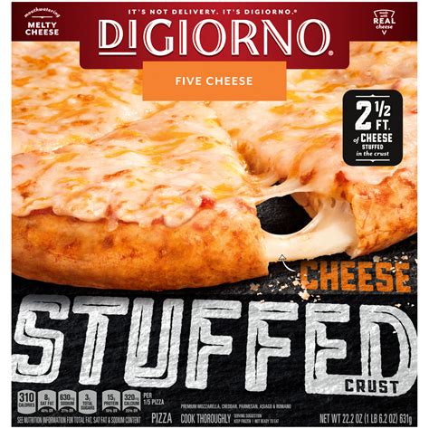 DIGIORNO Five Cheese Pizza with Cheese Stuffed Crust, 22.2 oz - Walmart.com - Walmart.com