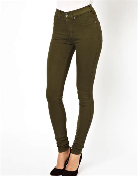 Dr. denim Plenty Skinny Army Green Jeans in Green | Lyst