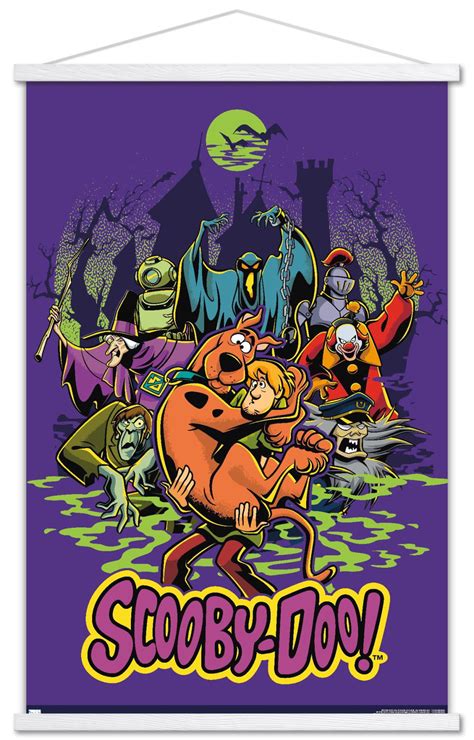 Scooby-Doo - Villains Group Wall Poster with Wooden Magnetic Frame, 22. ...