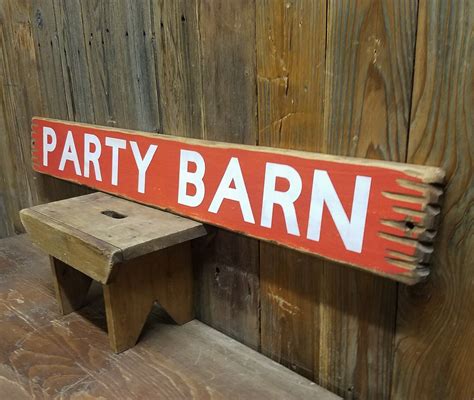 Barn Sign PARTY BARN Rustic Wood Sign Barn decor Ranch decor Farm sign ...