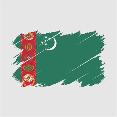 Turkmenistan Flag Brush Vector 16923875 Vector Art at Vecteezy