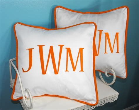 Monogrammed Pillow Covers - Home Furniture Design