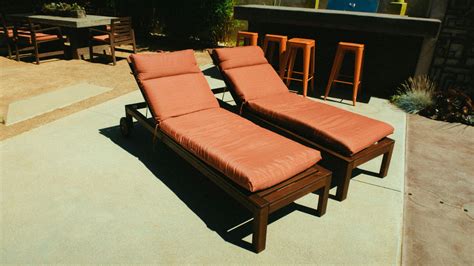 Two Brown Wooden Framed Outdoor Chaise Lounges · Free Stock Photo