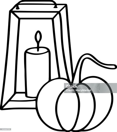 Pumpkin Harvest Vector Clip Art Black And White Stock Illustration ...