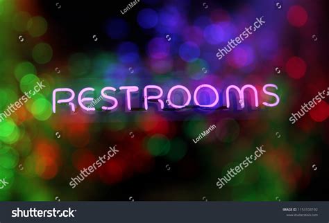 Neon Restroom Sign Colorful Bokeh Stock Photo 1153103192 | Shutterstock