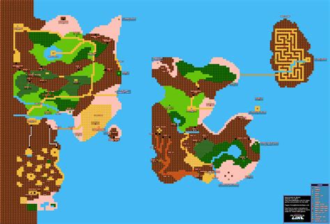 Zelda II The Adventure of Link - Overworld Map