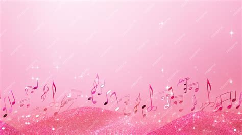 Premium AI Image | Pink musical notes background