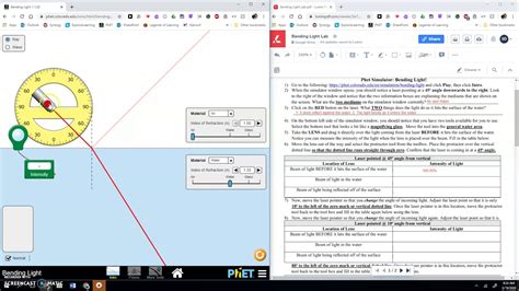 Bending Light PhET Lab - YouTube