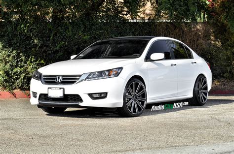 2014 Honda Accord Sedan on 20" Gianelle Santoneo matte black with ball cuts >>>>> AudioCityUsa