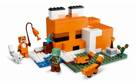 Amazon.com: LEGO Minecraft The Fox Lodge House 21178 Animal Toys with ...