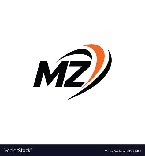 Mz monogram logo Royalty Free Vector Image - VectorStock