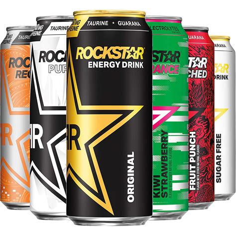 Rockstar Energy Drink, 6 Flavor Sampler Variety Pack, 16oz Cans (12 Pack) (Packaging May Vary ...