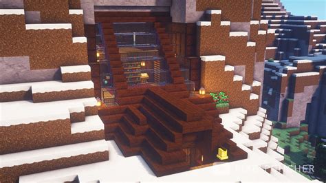 [MINECRAFT] How to Build a Modern Snowy Mountain House | Cozy Winter House - YouTube