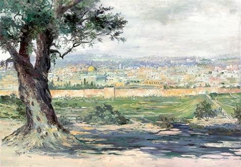 Amazing Painting of Jerusalem Landscape - Israeli Center Of Judaica