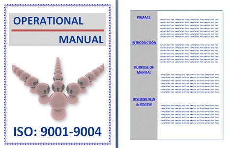 Operational Manual Template Word | Free Manual Templates