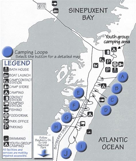 Assateague Island National Seashore - Camping Map