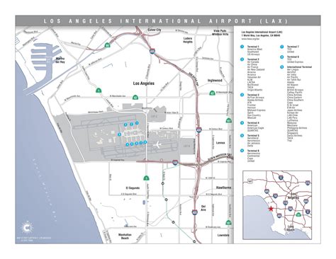 Map of lax area - Map of area around lax (California - USA)