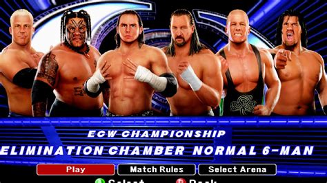 WWE Smackdown vs Raw 2008 - ECW CHAMPIONSHIP Elimination Chamber Match - YouTube