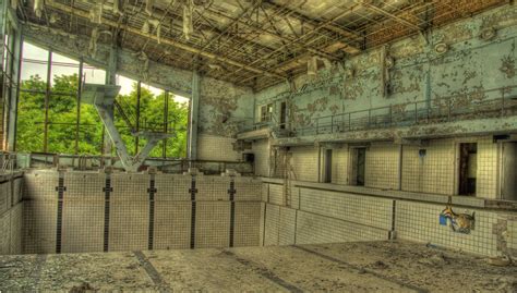 3840x2160 resolution | gray metal building, HDR, indoors, Chernobyl, swimming pool HD wallpaper ...