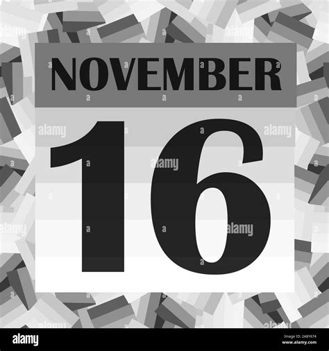 November 16 icon. For planning important day. Banner for holidays and ...