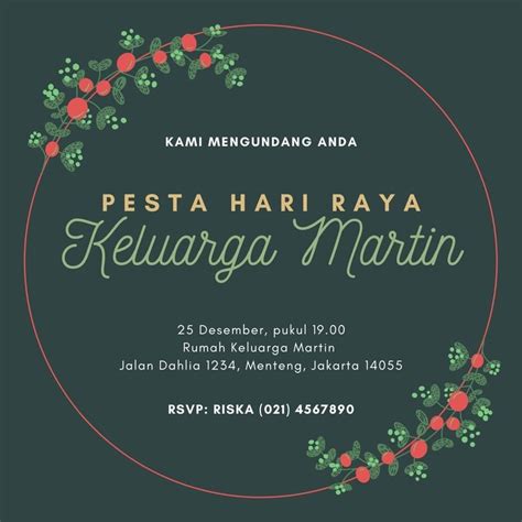 Contoh Undangan Natal Gratis, Bebas cetak & Edit - Canva