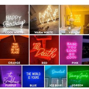 Custom Neon Sign With Spanish Text, LED Neon Illuminated Phrase ...