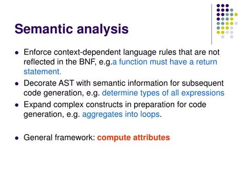 PPT - Semantic analysis PowerPoint Presentation, free download - ID:757324