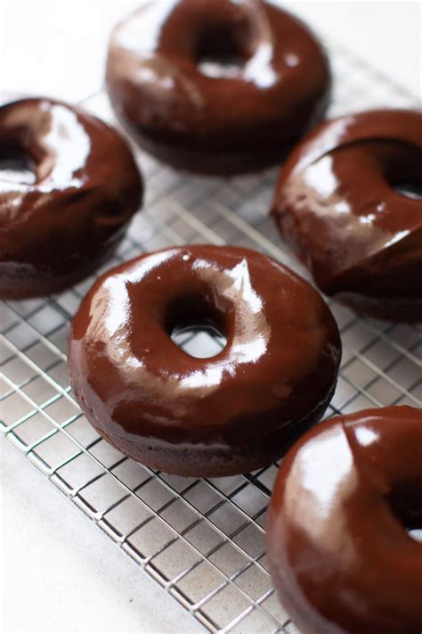 Chocolate Glazed Cake Donut