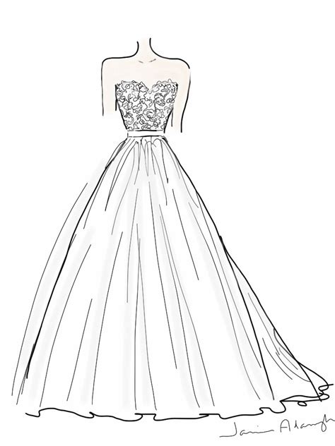 Prom Dress Drawing at GetDrawings | Free download