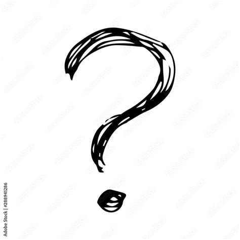 Hand drawn question mark symbol Stock Vector | Adobe Stock