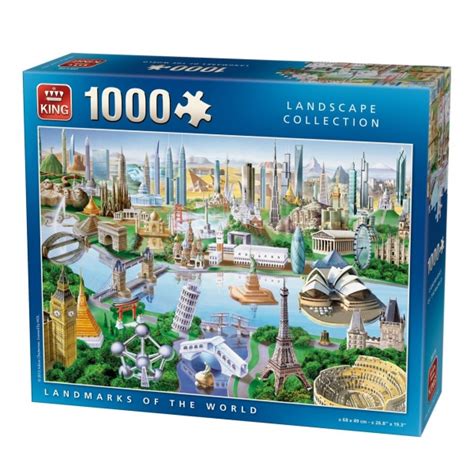 Landmarks of the World 1000 Piece Jigsaw Puzzle - 365games.co.uk