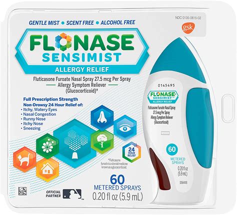 Flonase Sensimist Allergy Relief Nasal Spray Allergy Medication - 60 ...