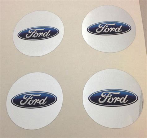 Find 4 NEW CHROME FORD CENTER WHEEL CAP DECALS STICKERS EMBLEM BADGE ...