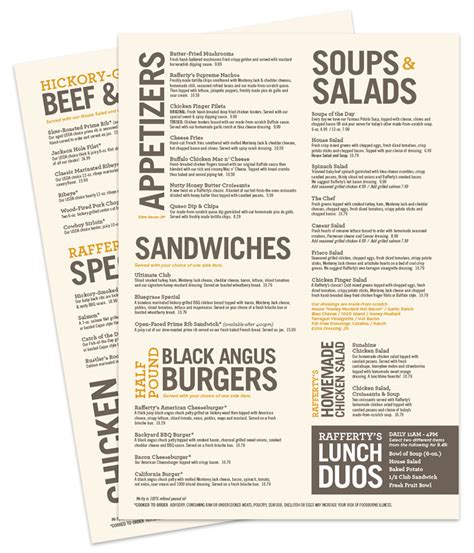 Rafferty's Menu Refresh – Locomotion Creative