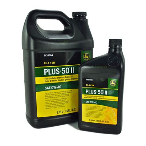 John Deere Plus-50 II CJ-4 Synthetic Blend Motor Oil 0W-40