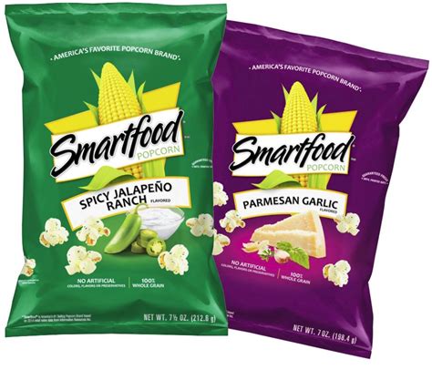 Smartfood popcorn spicy jalapeno ranch and parmesan garlic, Frito-Lay ...