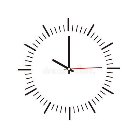 Simple Flat Clock Illustration Template Vector Stock Vector - Illustration of clock, alarm ...