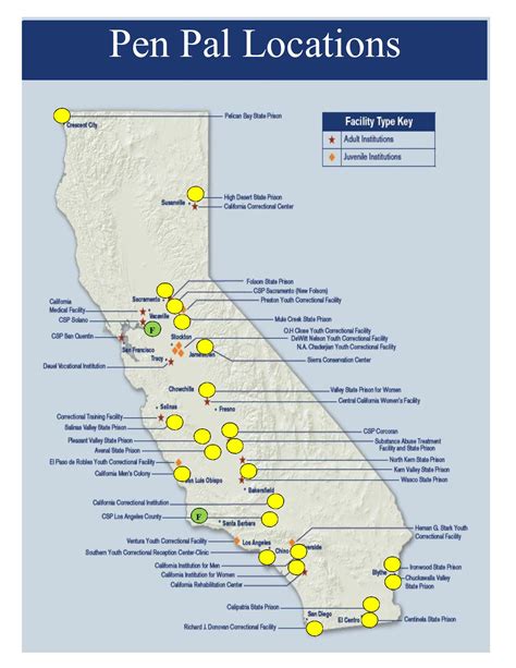 Cdcr Prison Map Printable California State Prison Locations Map Best ...