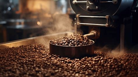 Premium AI Image | A photo of a coffee roasting process in action