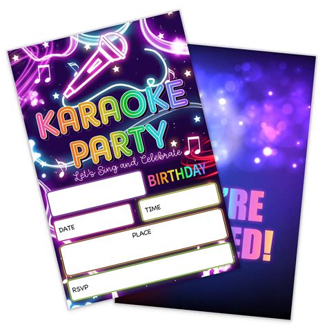 Karaoke Party Invitations