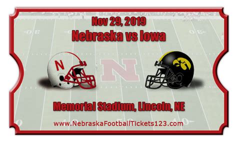 Nebraska Cornhuskers vs Iowa Hawkeyes Football Tickets | 11/29/19