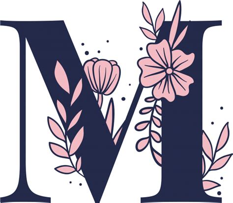 Floral Alphabet PNG Free Download - PNG Mart