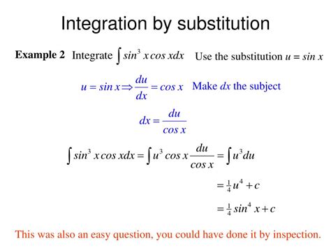 PPT - Integration by Substitution PowerPoint Presentation, free download - ID:5312186