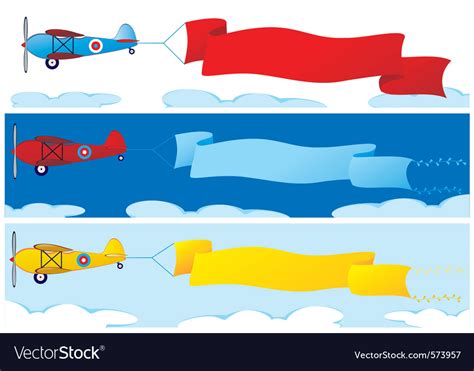 Plane banners Royalty Free Vector Image - VectorStock